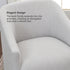 Rafa Performance Dining Chair with Casters – Comfortable Dining Armchair | Elegant Dining Chairs | Kinwell Furniture | Durable Performance Fabric